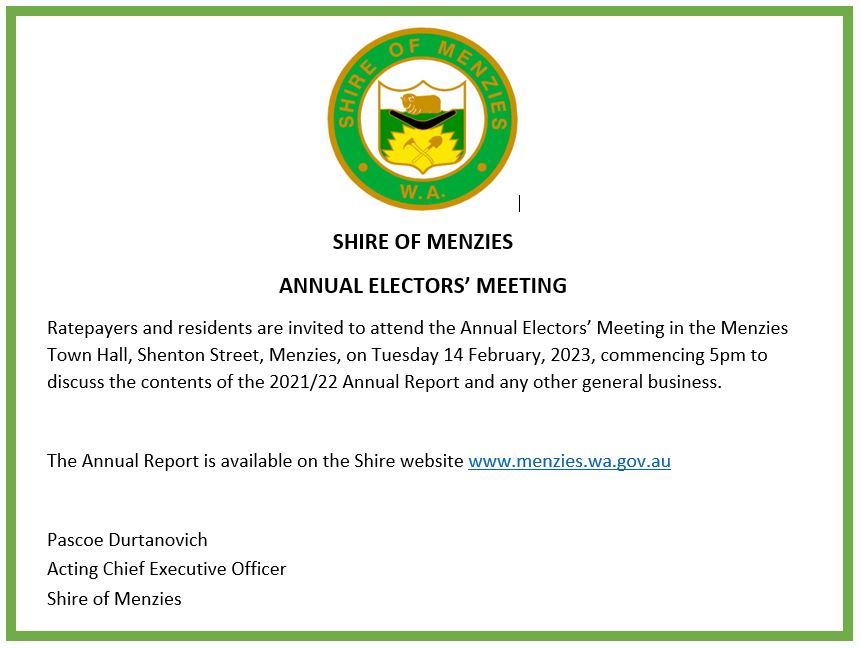Annual Electors' Meeting 2021/22